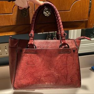 Frye Leather Bag, maroon
